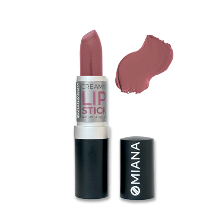 Omiana Natural Cosmetics Lipstick Matte Plum Creamy Mineral Lipstick - Titanium Dioxide-Free + Mica-Free Options!